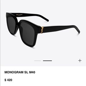 Monogrammed YSL Wayfarer - Style SL M40